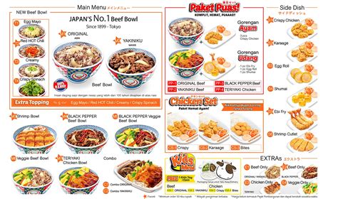 Yoshinoya menu and nutrition