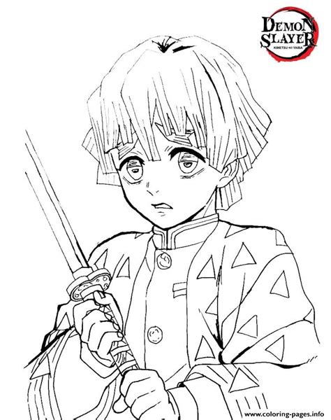 Zenitsu Agatsuma coloring page