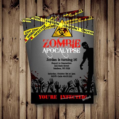 Zombie Apocalypse Invitation