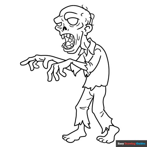 Zombie Monster Coloring Page for Adults