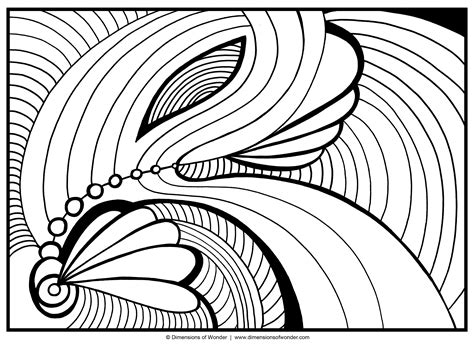 Abstract Grayscale Coloring Pages