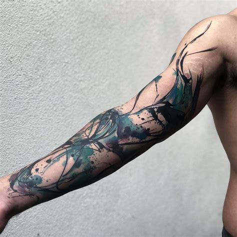 abstract sleeve tattoo design