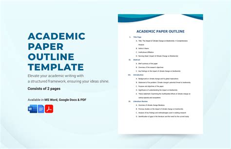 Academic outline template