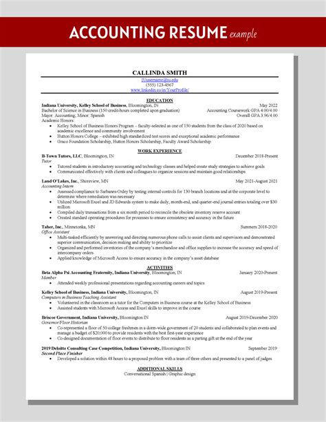 Accounting and Finance Resume Templates