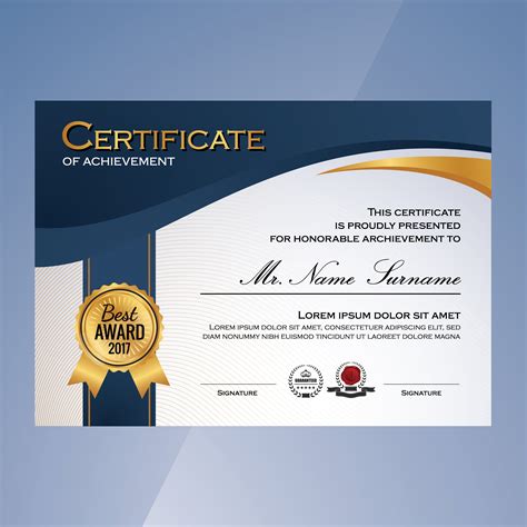 Achievement Certificate Templates