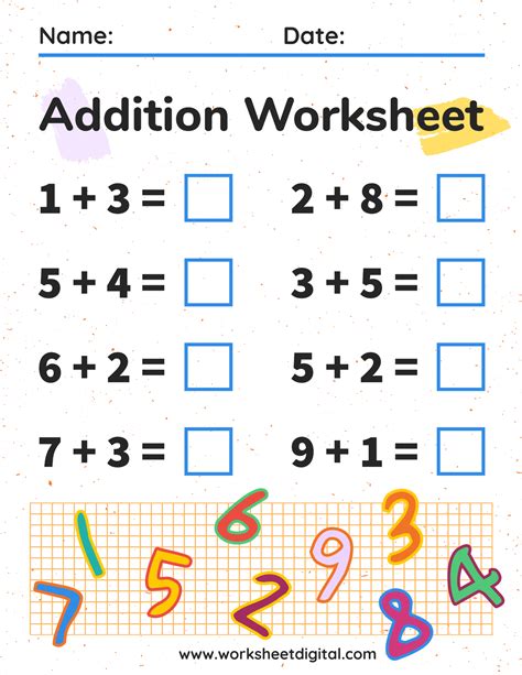 Addition Worksheets with Pictures