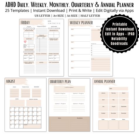 ADHD Planner Productivity