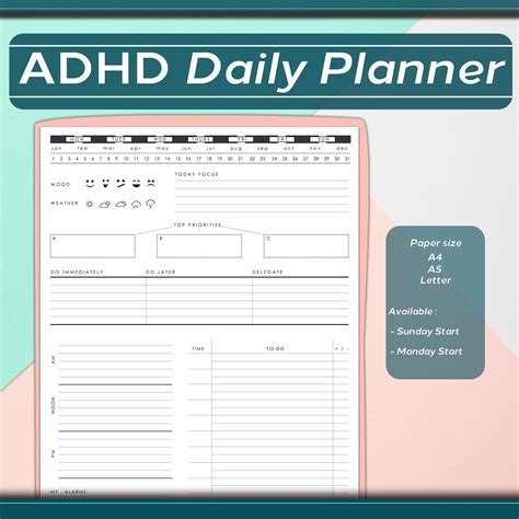 ADHD Planner Time Management