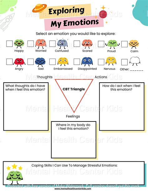 ADHD worksheets for emotional regulation