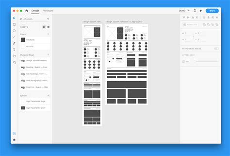 Adobe XD Design System Template Components