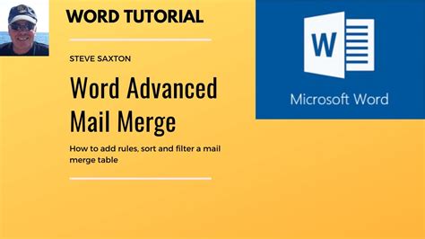 Advanced Features of Mail Merge