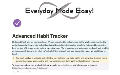 Advanced Habit Tracking