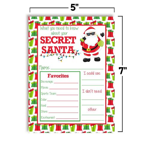 Advanced Secret Santa List Template