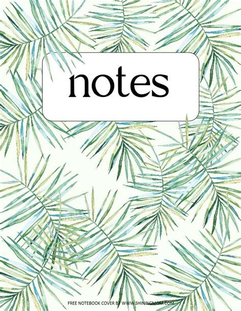 Aesthetic Printable Notebook Covers