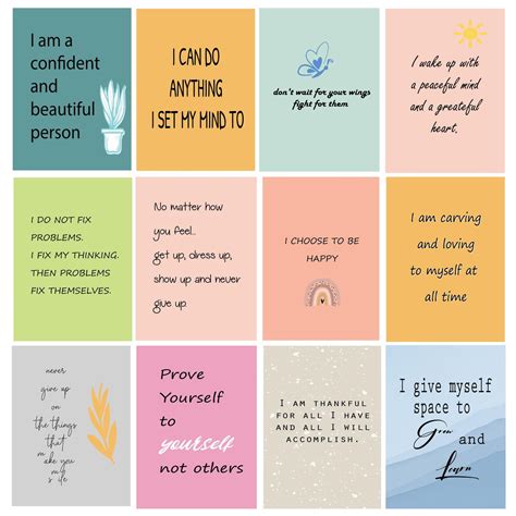 Affirmation Cards for Self-Esteem