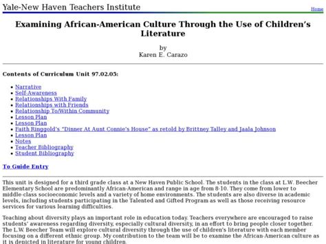 African American Culture Lesson Plans