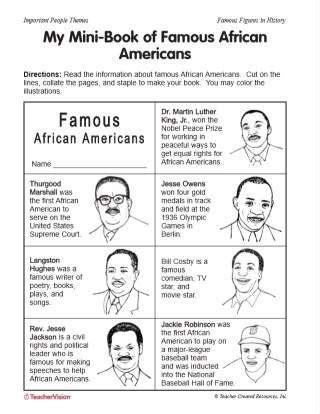 African American Culture Worksheets