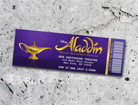 Aladdin Disney Ticket