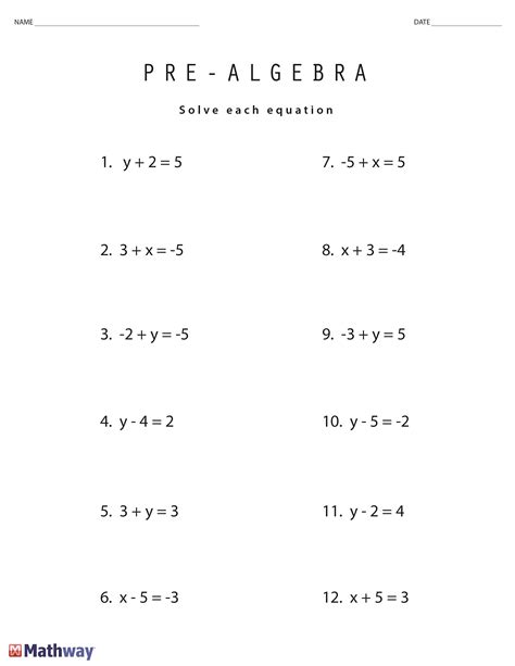 Algebra worksheets for high school