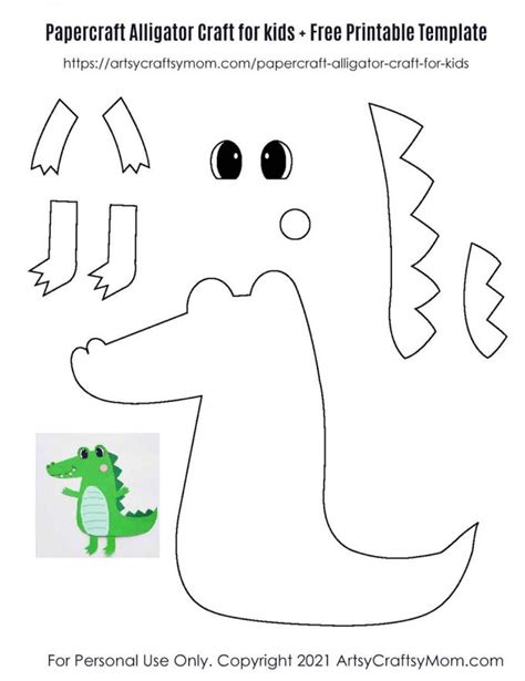 Alligator body template