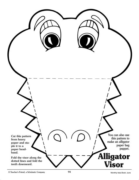 Alligator head template