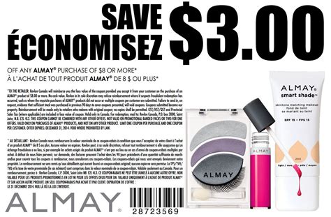 Almay Cosmetics Coupons