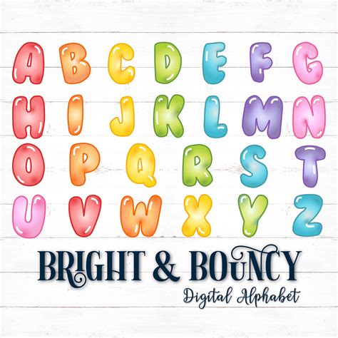 Alphabet Bubble Letters Resources