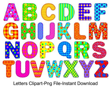 Alphabet clipart for digital use