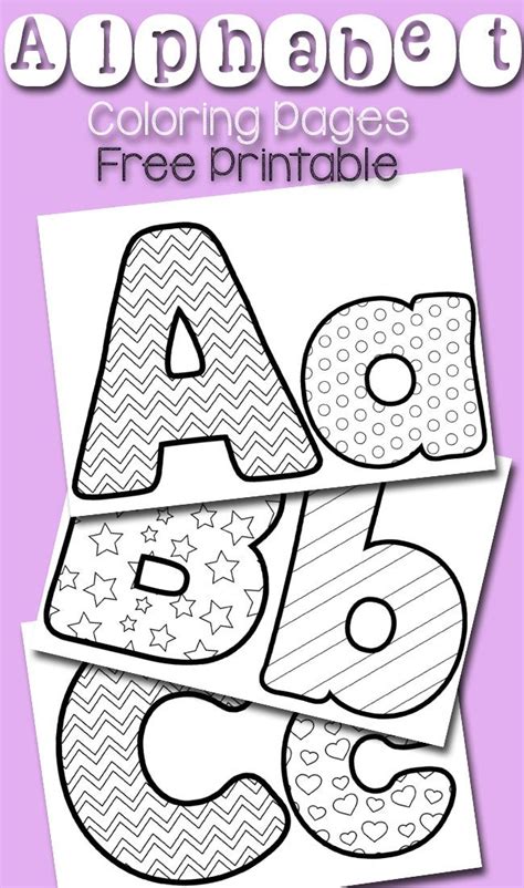 Alphabet Colouring Pages for Fun