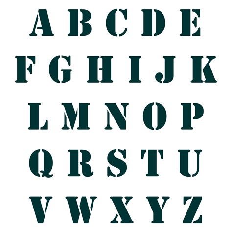 Alphabet Stencils for Educational Use