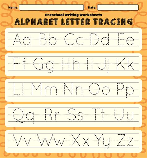 Alphabet Trace Sheets with Pictures