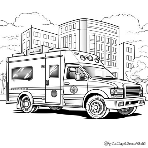 Ambulance Coloring Pages for School