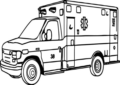 Ambulance Coloring Pages Online