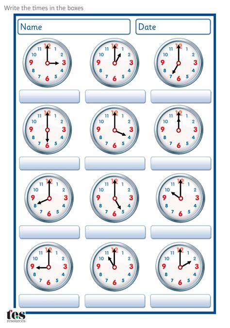 Analog Clock Worksheets