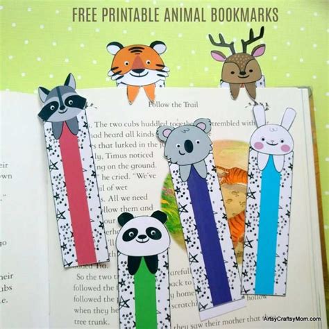 Animal Bookmarks for Kids