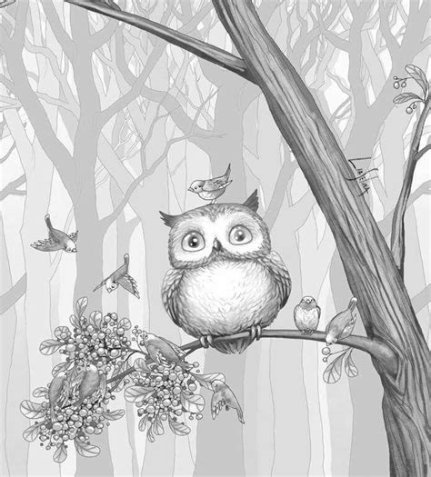 Animal Grayscale Coloring Pages