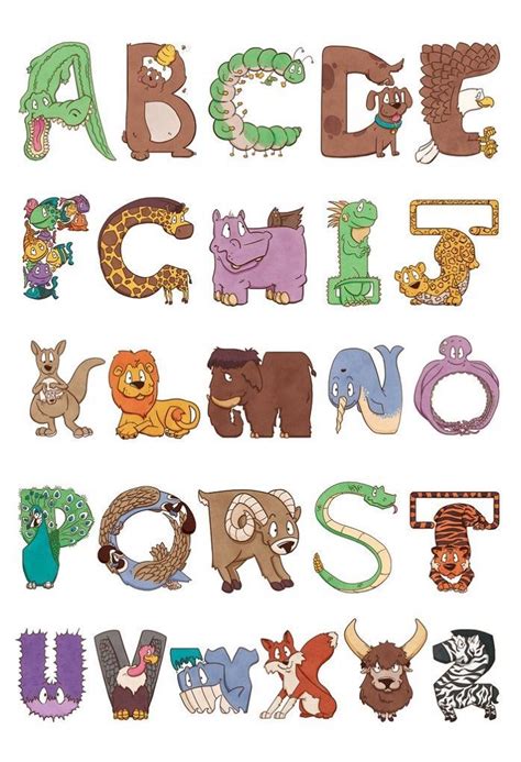 Animal Kingdom Print Letters