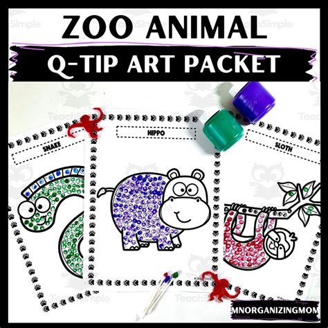 Animals Q Tip Art