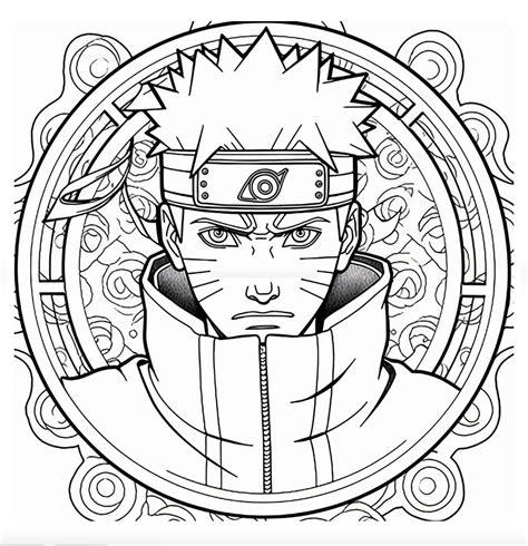 Naruto anime coloring sheet