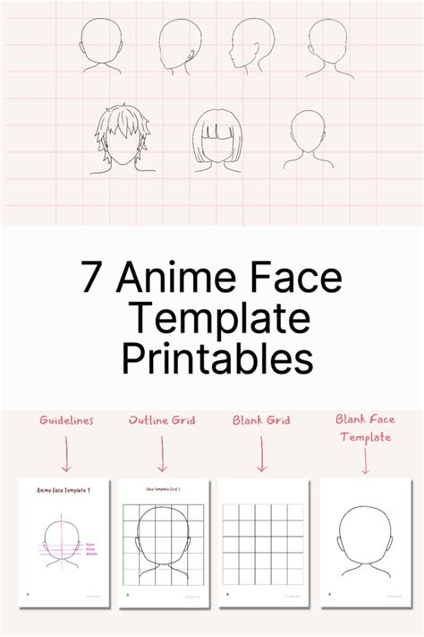 Anime face template 5