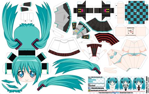 Anime paper doll template 5