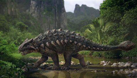 Ankylosaurus, an armored herbivorous dinosaur