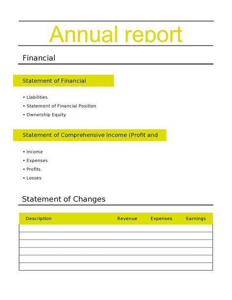 Annual Account Form