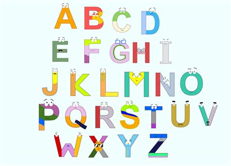 Anthropomorphic alphabet printable