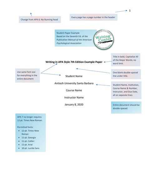 APA 7th Edition Writing Style Example