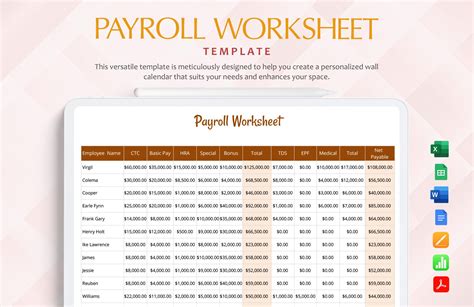 Apple Numbers Payroll