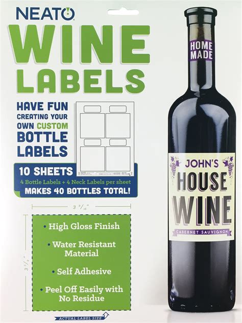 Applications of blank wine labels