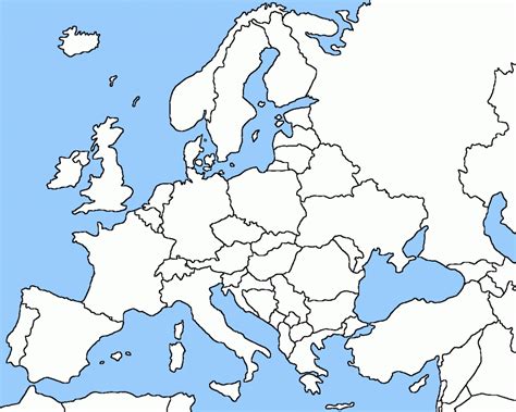 Applications of Europe Map Printable Blank