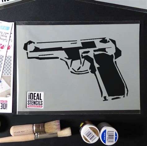 Applying a gun stencil