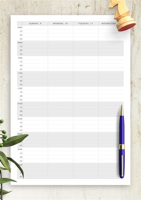 Appointment calendar template